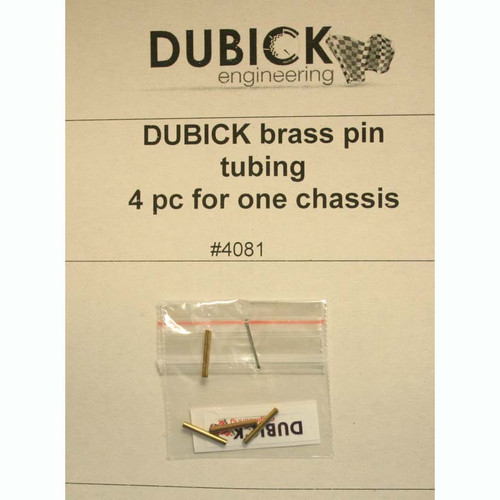 DUBICK BRASS PIN TUBING FOR CHASSIS, 4PC DE4081
