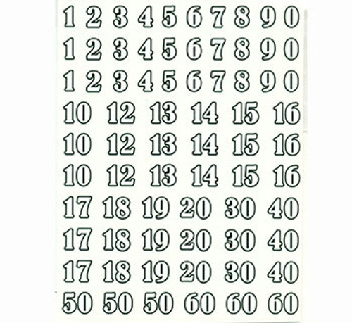 JK Race Numbers - White JKS34 / JK-20034