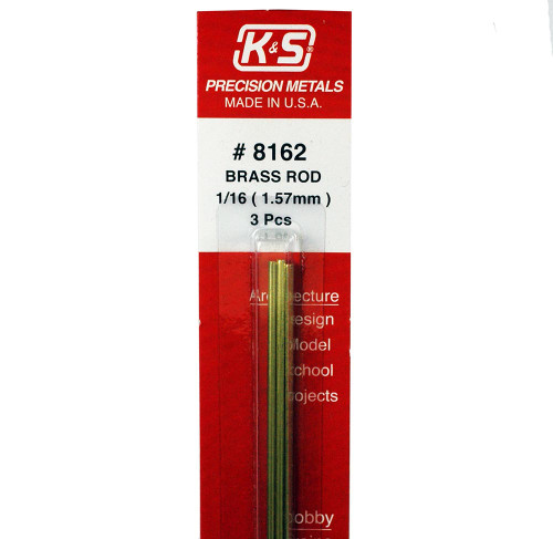 K&S 1/16 Brass Rod 3 pack KS-8162