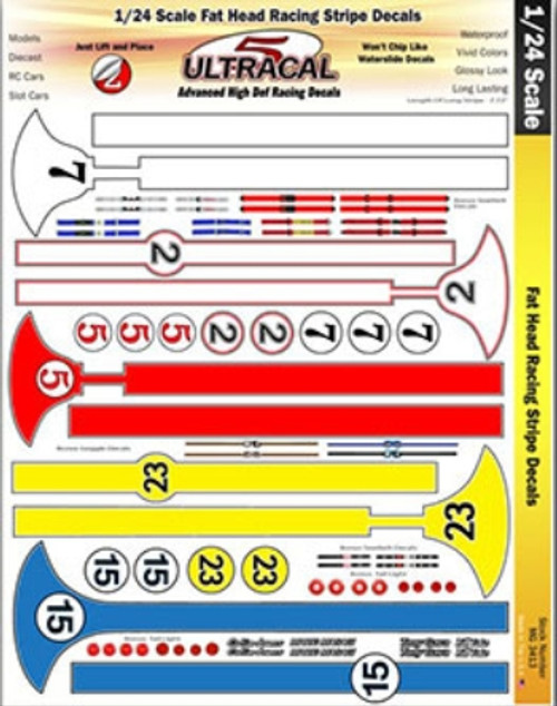 Ultracal 1/24 Fat Head Racing Stripe - Style 1 - MG-3413