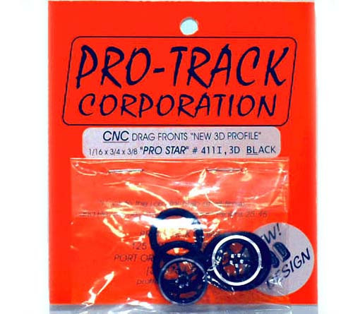 Pro-Track 3/4 x 1/16 x 1/8 wide Style I 3D - Anodized Black - PTC-411I3D-BL