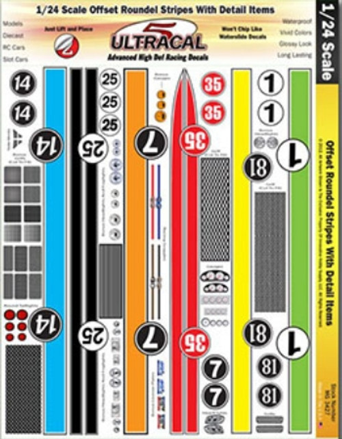 Ultracal 1/24 Offset Numbers with Stripes & Detail Items MG3427