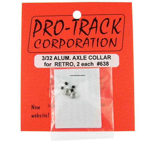 Pro-Track 3/32 Aluminum Axle Collars for Retro - 1 pr. PTC-638