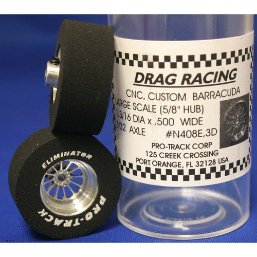 1 3/16 x 3/32 x .500 w Silver 3D Turbine N408E3D