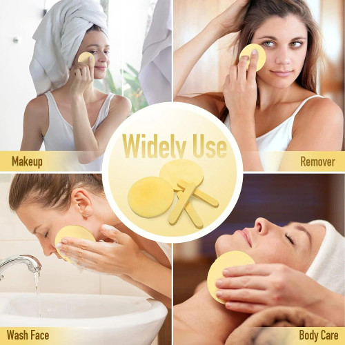 120 Pcs compressed facial cleansing sponge 4 color Round Wash Face Sponges for Women Compress Exfoliating Removal Sponge