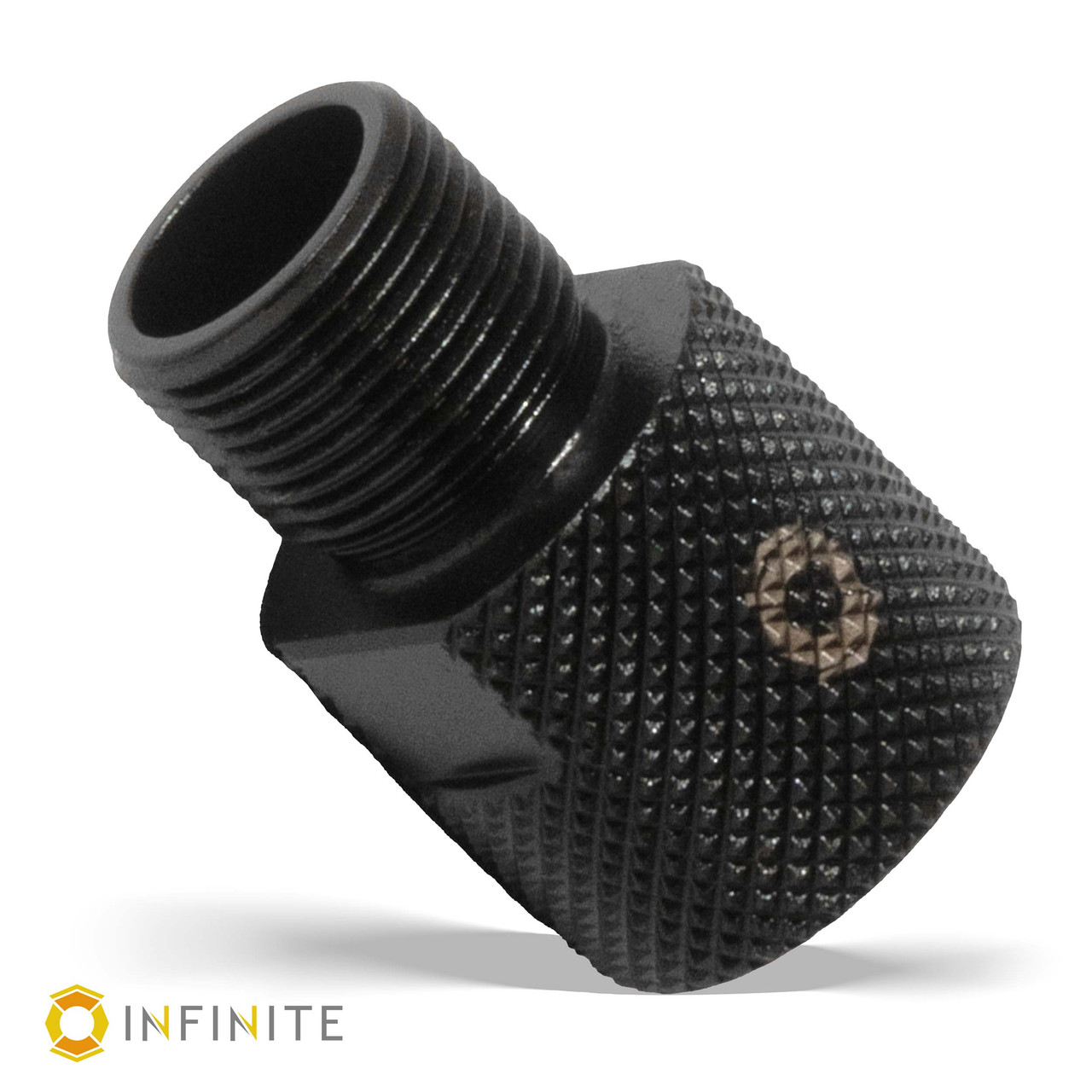 1/2-28 To M13.5x1LH Thread Adapter – Carbon Steel, Black, Made In USA By Xcaliber