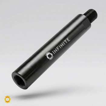 1/2-28 RH Barrel Extension (Black Oxide, Gloss) - 4 Inch - Fits .223 / 5.56 /.22
