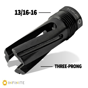 1/2-20 to 13/16-16 Three-Prong Muzzle Device