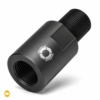 1/2-36 RH Barrel Extension (Black Steel) - 1 Inch - Fits  9mm