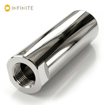 4 Inch QD Titanium Sound Redirect - Natural Titanium (Silver)