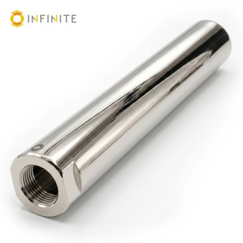 8 Inch QD Sound Redirect Sleeve - Natural Titanium (Silver)