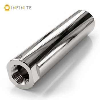 6 Inch QD Titanium Sound Redirect - Natural Titanium (Silver)