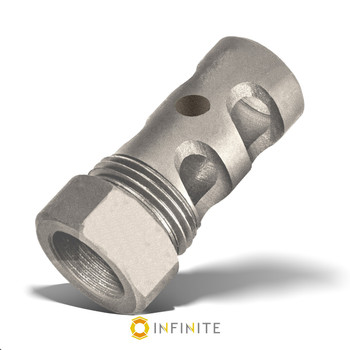 Titanium Infinite 2-Port Muzzle Brake Compensator - Polished