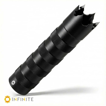 6 Inch QD Banded Tactical Spiked Sound Redirect - Smooth Satin, Black Anodized