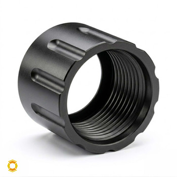 Infinite Pistol Adapter Notched Thread Protector - Black Nitride, Stainless Steel