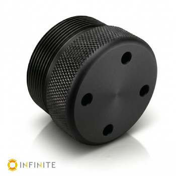Legacy XL Closed Storage Cap - Matte Black Anodized Aluminum