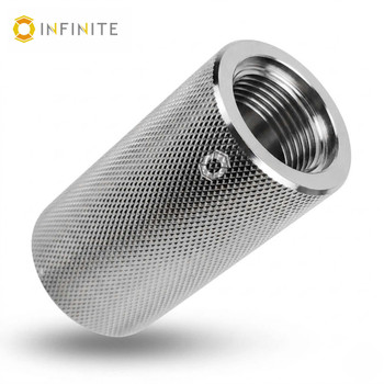 2.25 Inch Legacy QD Sound Redirect - Gen 1 - Thread 13/16-16 RH - 6061-T6 Aluminum - Natural (Silver) Gloss Hardcoat Anodize – Type III, Class 2 - Fine Diamond Knurling