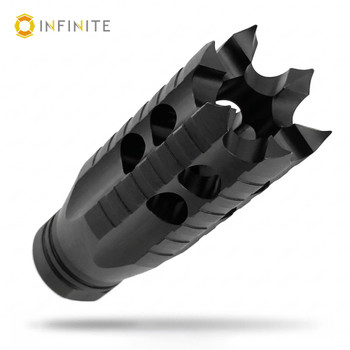 14mm x 1 LH 'Crowning Scepter' Muzzle Brake - Satin Black Oxide Steel