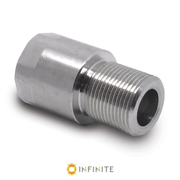 14mm x 1 LH to 5/8-24 RH Thread Adapter - Stainless Steel