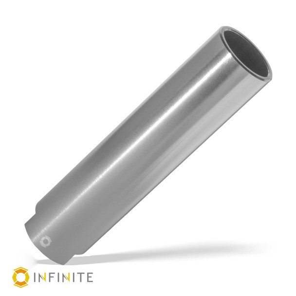 6 Inch QD Polished Sound Redirect - Silver Clear Anodize Gloss