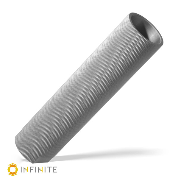 6 Inch QD Knurled Sound Redirect - Silver Knurled Anodize