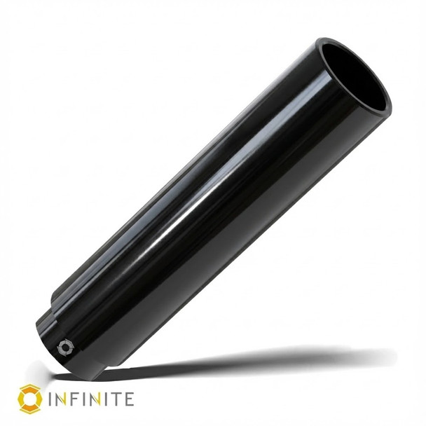 6 Inch QD Standard Sound Redirect -  Hard Anodized, Gloss, Black