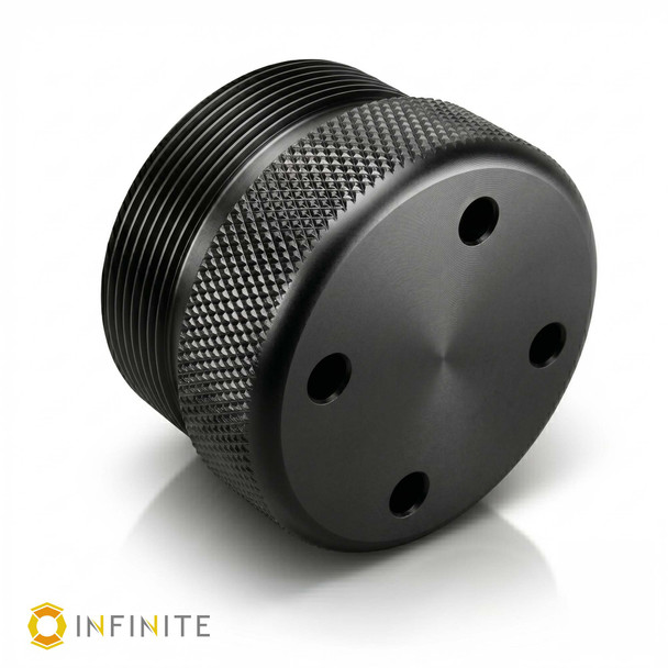 Legacy XL Closed Storage Cap - Satin Black Anodized Aluminum