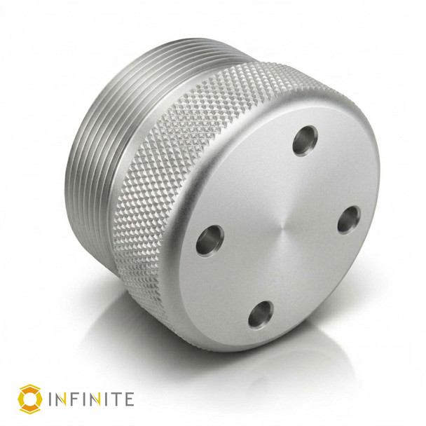 Legacy XL Closed Storage Cap - Satin Silver Clear Anodized Aluminum