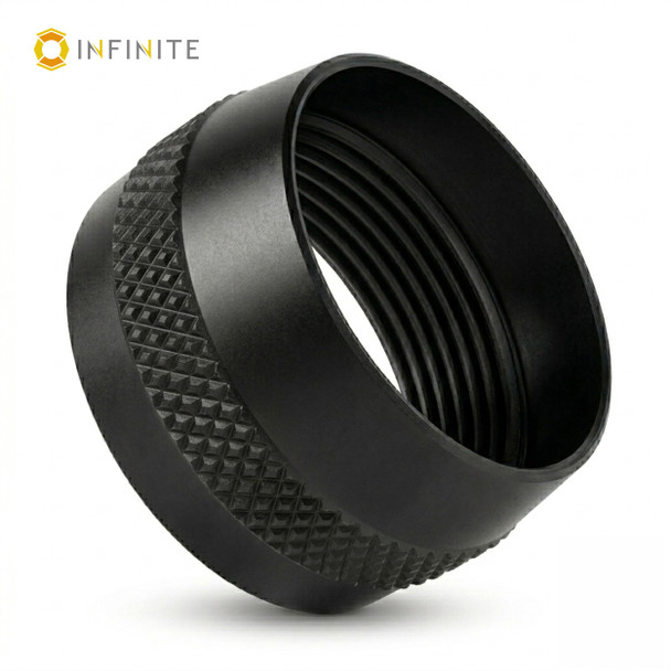 Plan B Compatible Thread Protector - Banded Fine Diamond Knurling - Gen 1 - Thread Plan B - 17-4PH SS H1150 - Black Satin Nitride