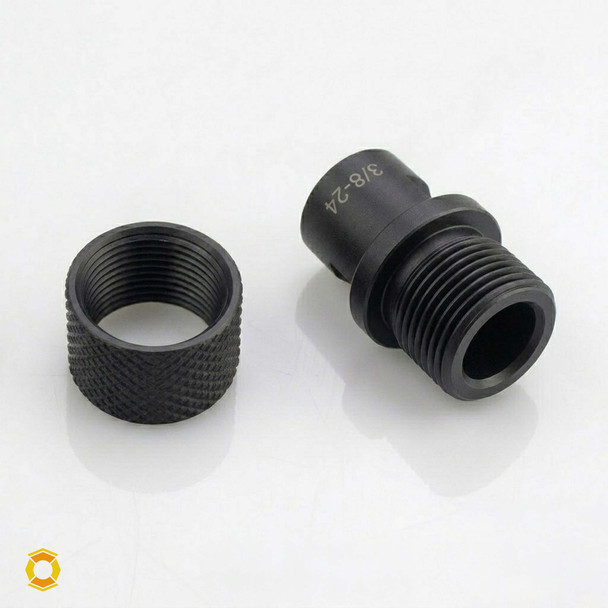 3/8-24 RH to 1/2-28 RH Thread Adapter