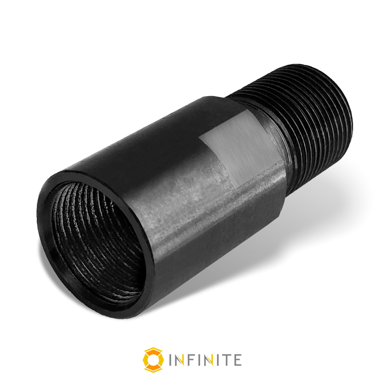 5/8-24 RH Barrel Extension (Black Steel) - 1 Inch