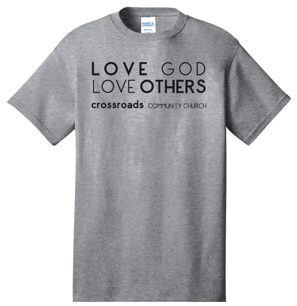 トップス Our courage shirt Crossroads Church | Love God Love Others with Front Design