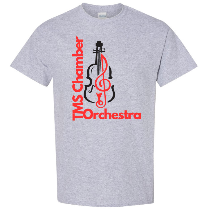 Tomlinson Orchestra - Heather Gray Short Sleeve T-shirt - Puddle Bear
