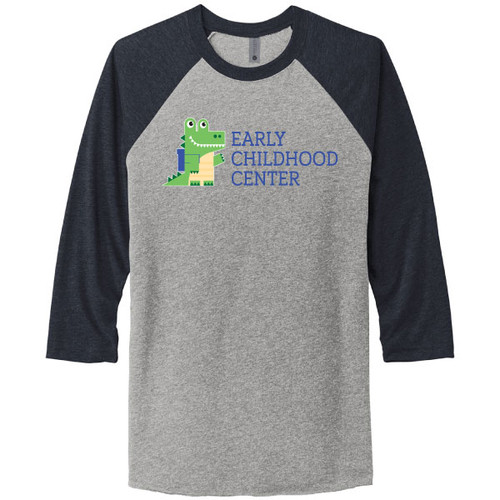 ECC - 3/4 Sleeve Vintage HeatherGray/Black Raglan in Adult Sizes