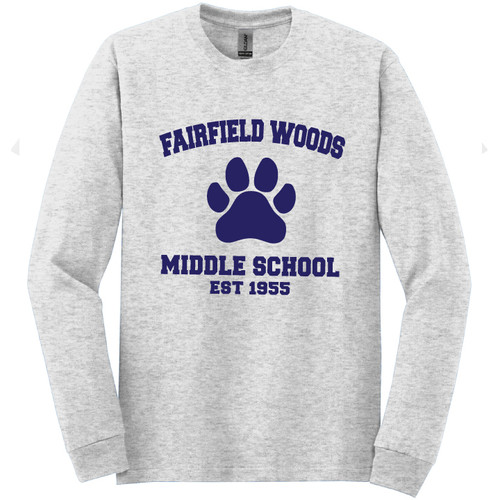 FWMS Paw Print Est 1955 - Heather Gray Long Sleeve T-Shirt