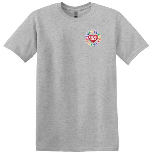 Presby Kids - Heather Grey T-shirt in Adult Sizes