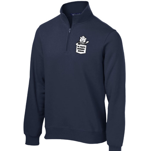 St. Paul's Nursery School - Navy 1/4 Zip Heavyweight Sweatshirt