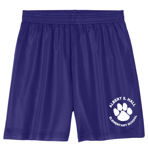 Albert S. Hall - Sport-Tek® Youth PosiCharge Purple Mesh Short Albert S. Hall - Sport-Tek® Youth PosiCharge Purple Mesh Short