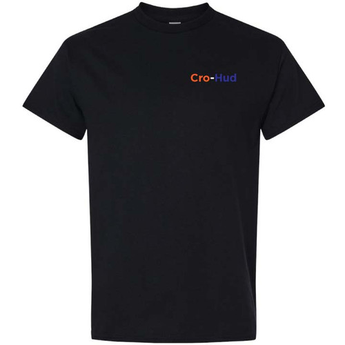 Cro Hud Swimming - Black Adult Cotton Short Sleeve Tee Cro Hud Swimming - Black Adult Cotton Short Sleeve Tee