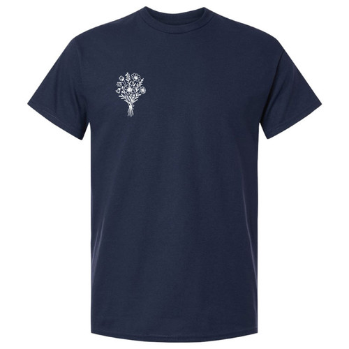 Flower Bouquet Navy T-Shirt 