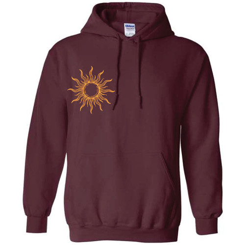 Powered By Sunshine Maroon Hoodie