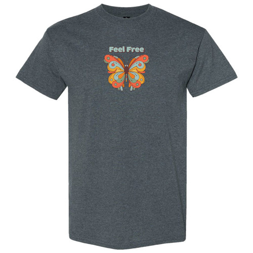 Feel Free Butterfly Dark GreyT-Shirt