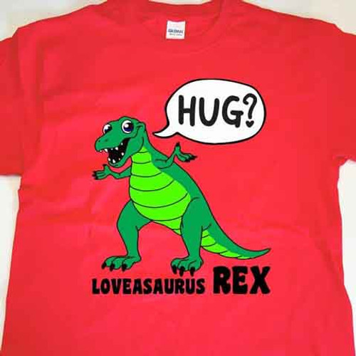 Loveasaurus Rex Ladies Fitted Shirt