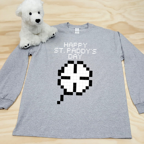 8-Bit Shamrock Youth Long Sleeve Shirt