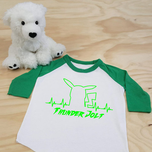 Thunderjolt Toddler Raglan 3/4 sleeves