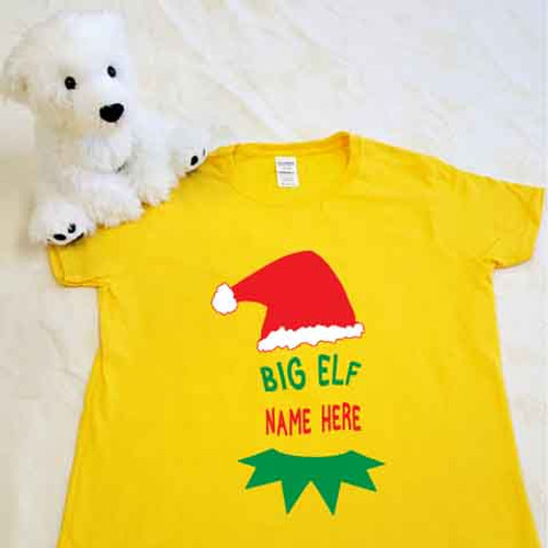 Christmas Big Elf Ladies Fitted Shirt