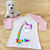 white and pink barfing unicorn ladies slim fitted raglan