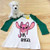 white and green his angel ladies fitted raglan