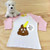 Poopicorn Unicorn  Ladies Slim Fitted Raglan 3/4 Sleeve