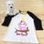 Banana Monkey Unicorn Ladies Slim Fitted Raglan 3/4 Sleeve